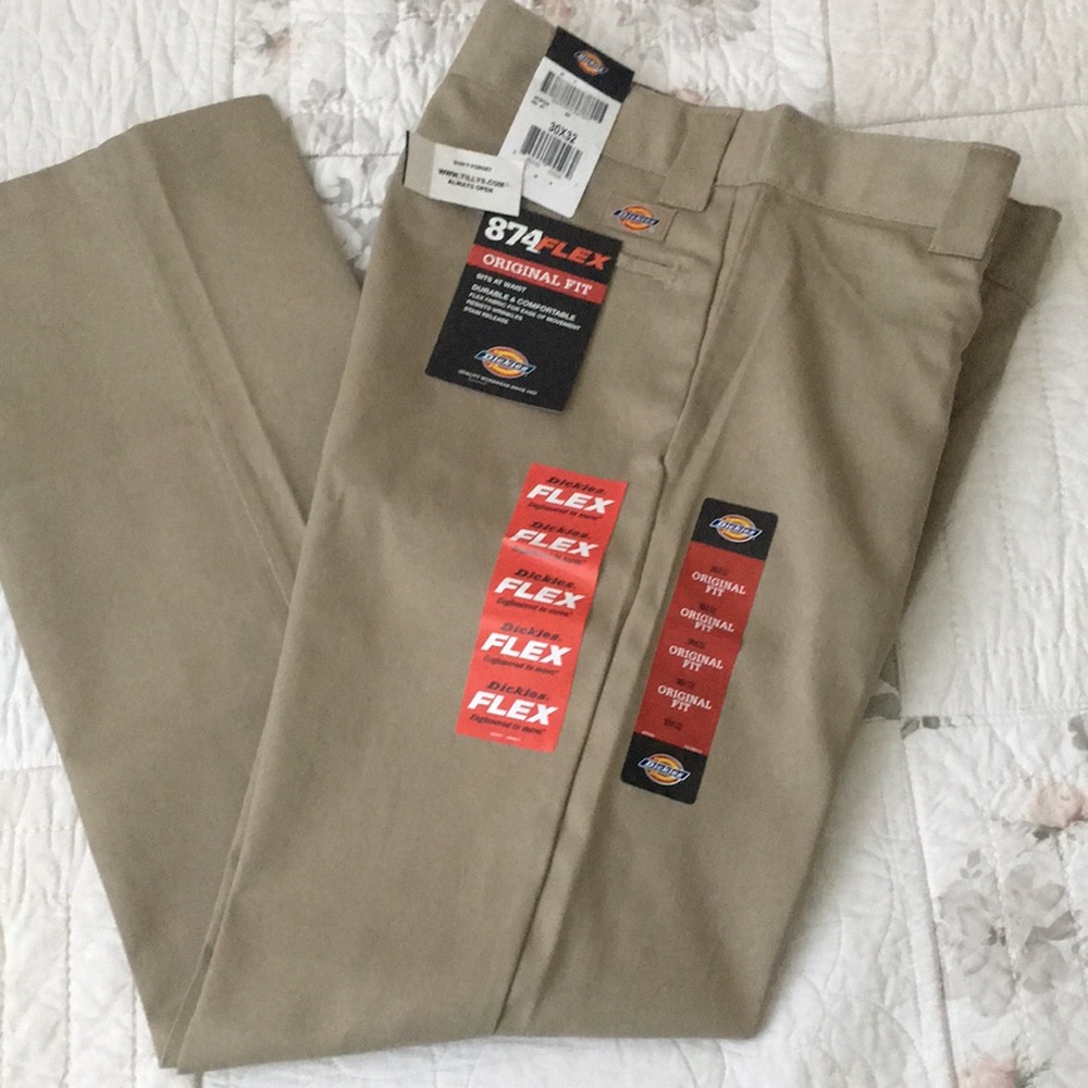 Dickies 874 Flex Original Fit Khaki Work Pants (NWT)